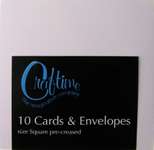 Click for more details of 5" x 5" Square Cards & Envelopes Packs of 10 (blank cards and envelopes) by Craftime