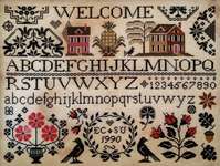 Click for more details of A Quaker Welcome (cross stitch) by Lila's Studio