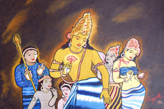 Click for more details of AJANTA:THE CLASSICAL ART OF INDIA (oil on board) by ragunath