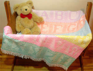 Click for more details of Alphabet Afghan (swedish weaving) by Swedish Weave Designs