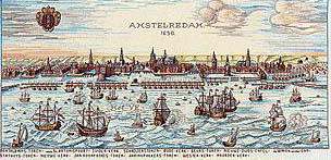 Click for more details of Amsterdam 1650 (cross stitch) by Eva Rosenstand