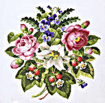Click for more details of Antique Roses and Strawberries (cross stitch) by Permin of Copenhagen