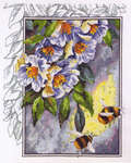 Click for more details of Apple Blossom and Bees (cross stitch) by Permin of Copenhagen