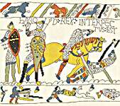 Click for more details of Bayeux Tapestry - The Demise Of King Harold (cross stitch) by Bothy Threads
