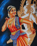 Click for more details of Bharata Natyam-Dance of the Gods- a fusion of artistic styles  (oil on canvas) by ragunath