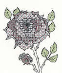 Click for more details of Blackwork Rose (blackwork) by Bothy Threads