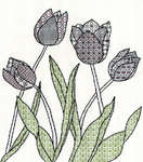 Click for more details of Blackwork Tulips (blackwork) by Bothy Threads