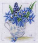 Click for more details of Blue Flowers (cross stitch) by Marjolein Bastin