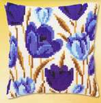 Click for more details of Blue Tulip Cushion Front (tapestry) by Vervaco