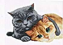 Click for more details of Cat Friends (cross stitch) by Thea Gouverneur