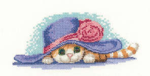 Click for more details of Cat in Hat (cross stitch) by Peter Underhill