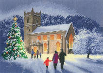 Click for more details of Christmas Church (cross stitch) by John Clayton