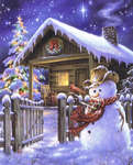 Click for more details of Christmas Cottage (cross stitch) by Heaven and Earth Designs