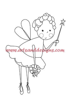 Click for more details of Christmas Fairy Digistamp (digital downloads) by Julie Lynes