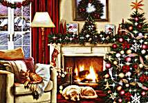 Click for more details of Christmas Interior (cross stitch) by Luca - S