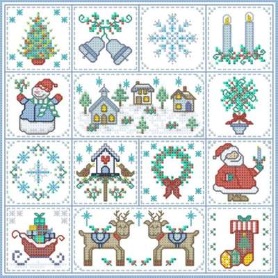 Click for more details of Christmas Patches (cross stitch) by Designs by Cathy