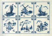 Click for more details of Delft Blue Tiles (cross stitch) by Eva Rosenstand