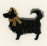 Click for more details of Dog in Hat (cross stitch) by Lanarte