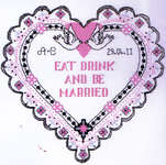 Click for more details of Eat, Drink and be Married (cross stitch) by Anchor