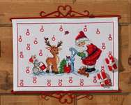 Click for more details of Elf Advent Calendar (cross stitch) by Permin of Copenhagen