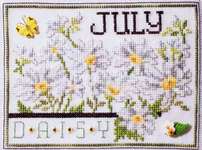 Click for more details of Flowers of the Month July - Daisy (cross stitch) by Stoney Creek