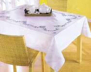 Click for more details of Forget-me-not Table Cover (embroidery) by Deco-Line