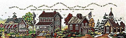 Click for more details of Four Seasons Village (cross stitch) by Stoney Creek