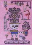 Click for more details of Friendly Flower Bot (cross stitch) by Ink Circles