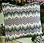 Click for more details of Genoese Lilac Bargello Cushion Front (tapestry) by Glorafilia