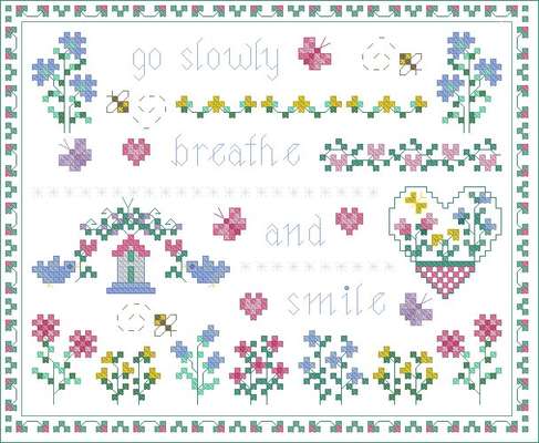 Click for more details of Go Slowly (cross stitch) by Designs by Cathy