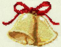 Click for more details of Golden Wedding Bells Card (cross stitch) by Anne Peden