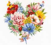 Click for more details of Heart of Flowers (cross stitch) by Vervaco