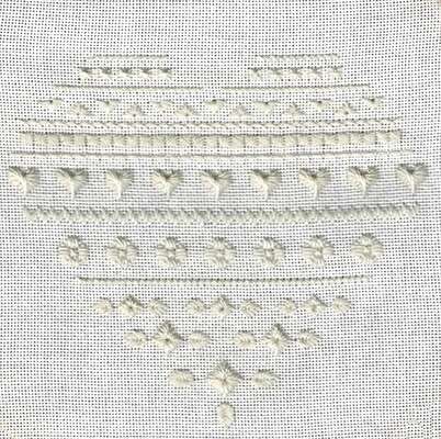 Click for more details of Hearts and Flowers Sampler (tapestry) by Anne Peden