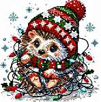 Click for more details of Hedgehog Christmas (cross stitch) by Les Petites Croix de Lucie