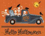 Click for more details of Hello Halloween (cross stitch) by Sue Hillis Designs