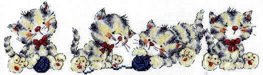 Click for more details of Kitty Row (cross stitch) by Design Works