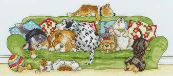 Click for more details of Lazy Dogs (cross stitch) by Bothy Threads
