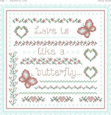 Click for more details of Love is Like a Butterfly (cross stitch) by Designs by Cathy