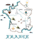 Click for more details of Map of France (cross stitch) by Sue Hillis Designs