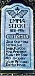Click for more details of May Thy Needles Rest in Peace - Emma Stickt (cross stitch) by Running with Needles and Scissors