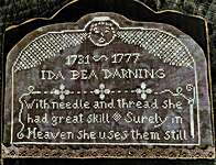 Click for more details of May Thy Needles Rest In Peace - Ida Bea Darning (cross stitch) by Running with Needles and Scissors