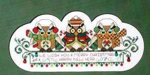 Click for more details of Merry Christmas Owls (cross stitch) by Stoney Creek