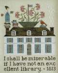 Click for more details of Miss Bingley's Library (cross stitch) by Plum Street Samplers