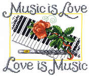 Click for more details of Music is Love (cross stitch) by Imaginating