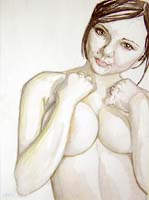 Click for more details of Nude 4 (watercolour) by Julie Peden