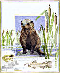 Click for more details of Otter (cross stitch) by Rose Swalwell
