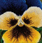 Click for more details of Pansy - Dark Blue and Yellow (cross stitch) by Thea Gouverneur