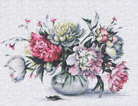 Click for more details of Peonies (cross stitch) by Luca - S