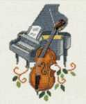 Click for more details of Piano and Double Bass (cross stitch) by Eva Rosenstand
