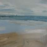 Click for more details of Pladda from Kilmory on Arran (oil on canvas) by Yvonne Healy